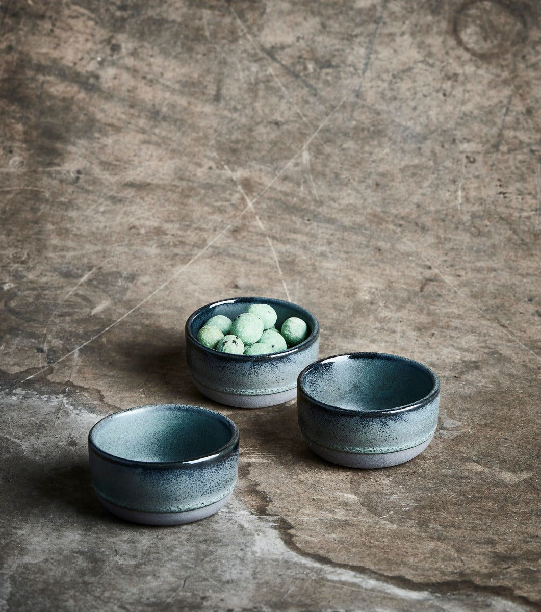 Raw mini skål, northern green - 3 stk. - Bahne